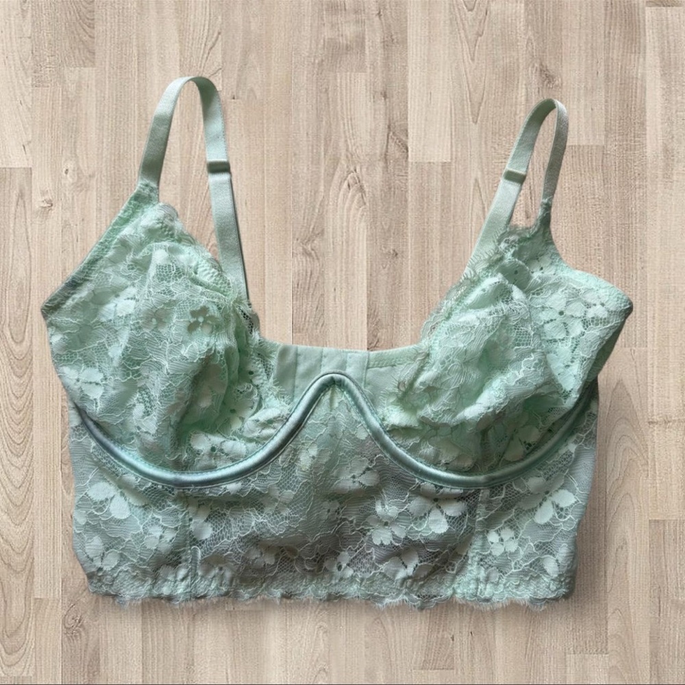 Victoria's Secret Lace Bralette in Soft Mint Green